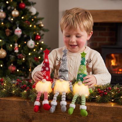 LED Light-Up Christmas Gnome Decorations