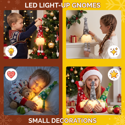 LED Light-Up Christmas Gnome Decorations