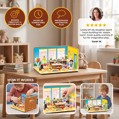 3D DIY Playroom Building Kit – Educational Puzzle & Craft Set