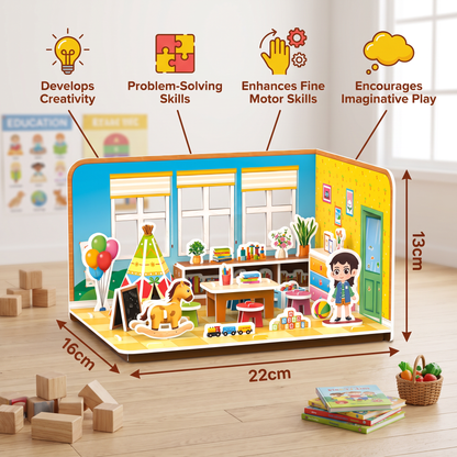 3D DIY Playroom Building Kit – Educational Puzzle & Craft Set