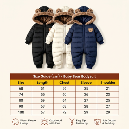 Baby Bear Bodysuit – Warm Fleece-Lined One-Piece