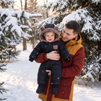 Baby Bear Bodysuit – Warm Fleece-Lined One-Piece