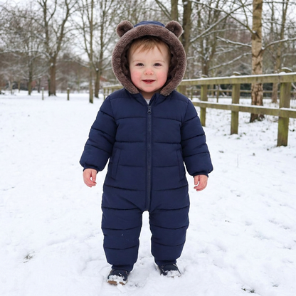 Baby Bear Bodysuit – Warm Fleece-Lined One-Piece