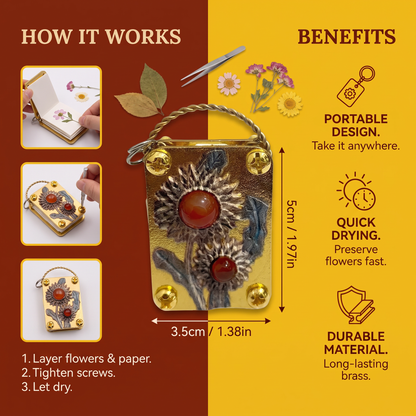 Mini Metal Flower Press Kit for DIY Dried Flower Crafts