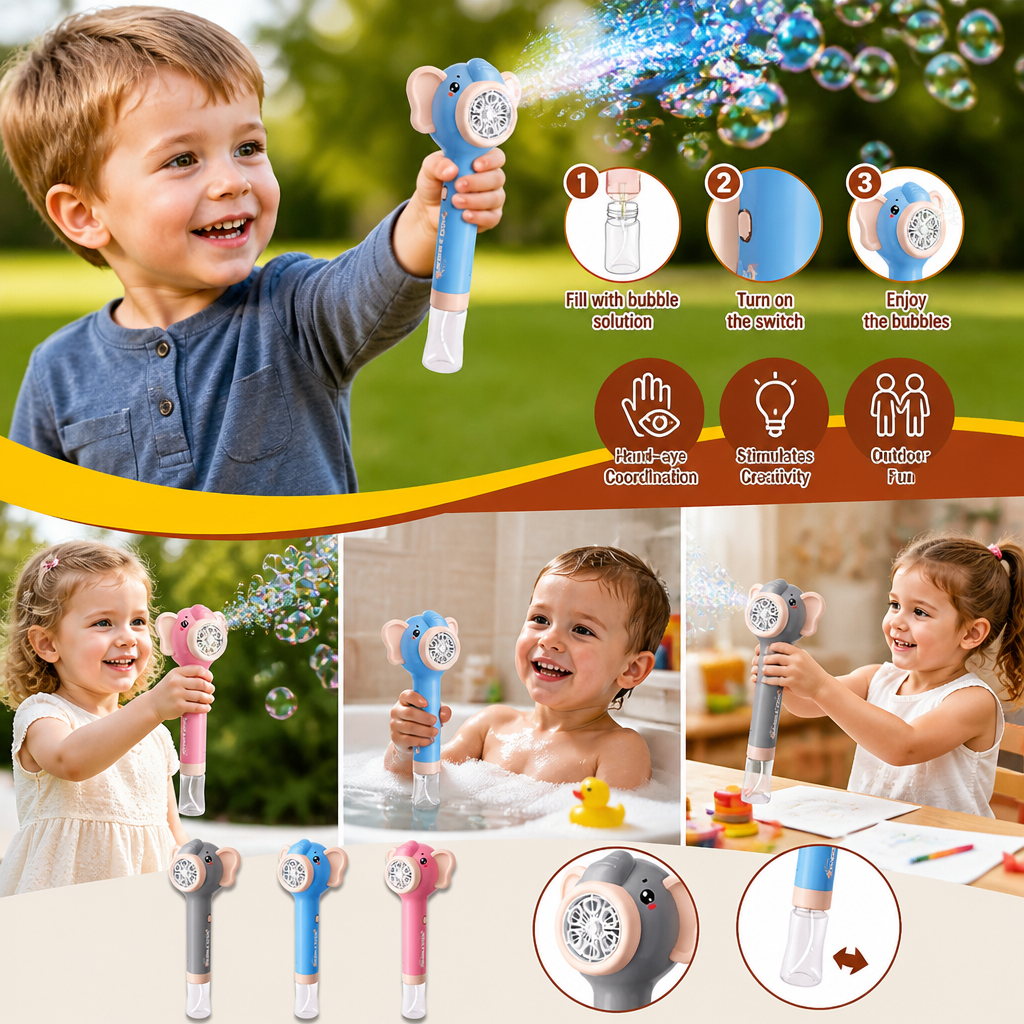 Elephant Bubble Stick Toy