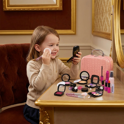 Make-up Play Set for Girls – Safe Kids Cosmetic Set with Practical Bag
