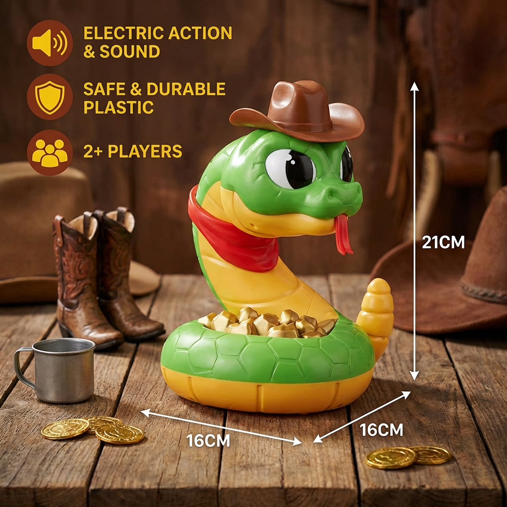 Interactive Rattlesnake Toy – Exciting Reaction Game for Children