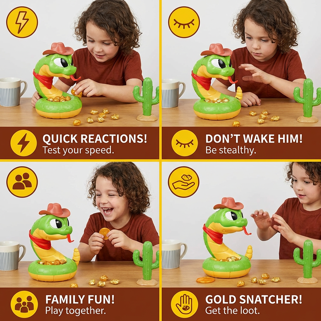 Interactive Rattlesnake Toy – Exciting Reaction Game for Children