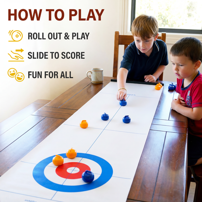 Portable Tabletop Curling Game – 2-Player Competition Set