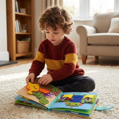 Montessori Felt Busy Book for Children – Dressing, Sorting & Everyday Learning