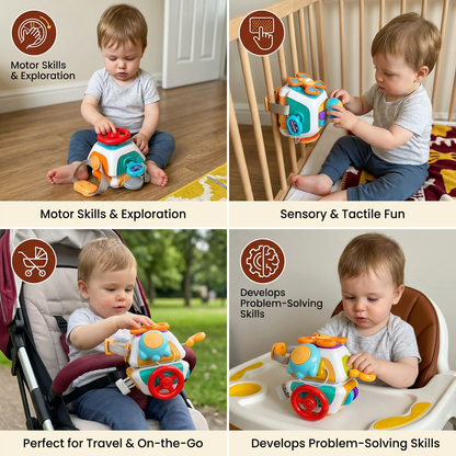 Montessori 22-in-1 Activity Cube for Toddlers – Motor Skills & Exploration Toy