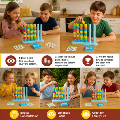 Color Stack Challenge – Fast-Paced Color Matching Party & Family Game