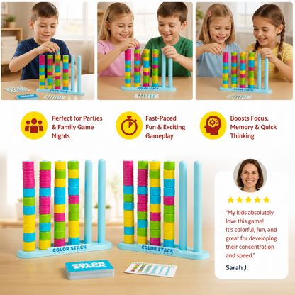 Color Stack Challenge – Fast-Paced Color Matching Party & Family Game