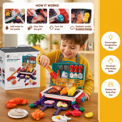 My First BBQ Grill – Kids’ Kitchen with Smoke Effect and Colour-Changing Food