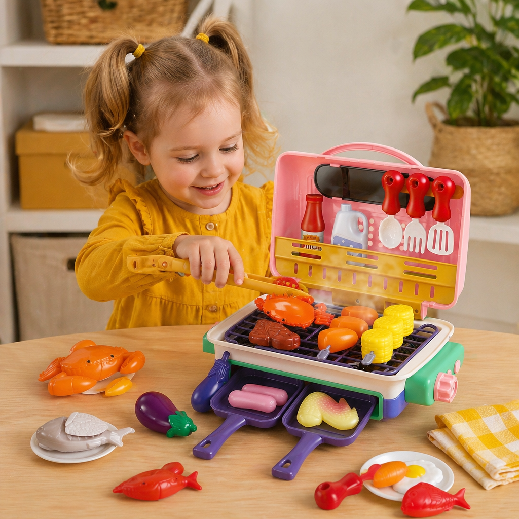 My First BBQ Grill – Kids’ Kitchen with Smoke Effect and Colour-Changing Food
