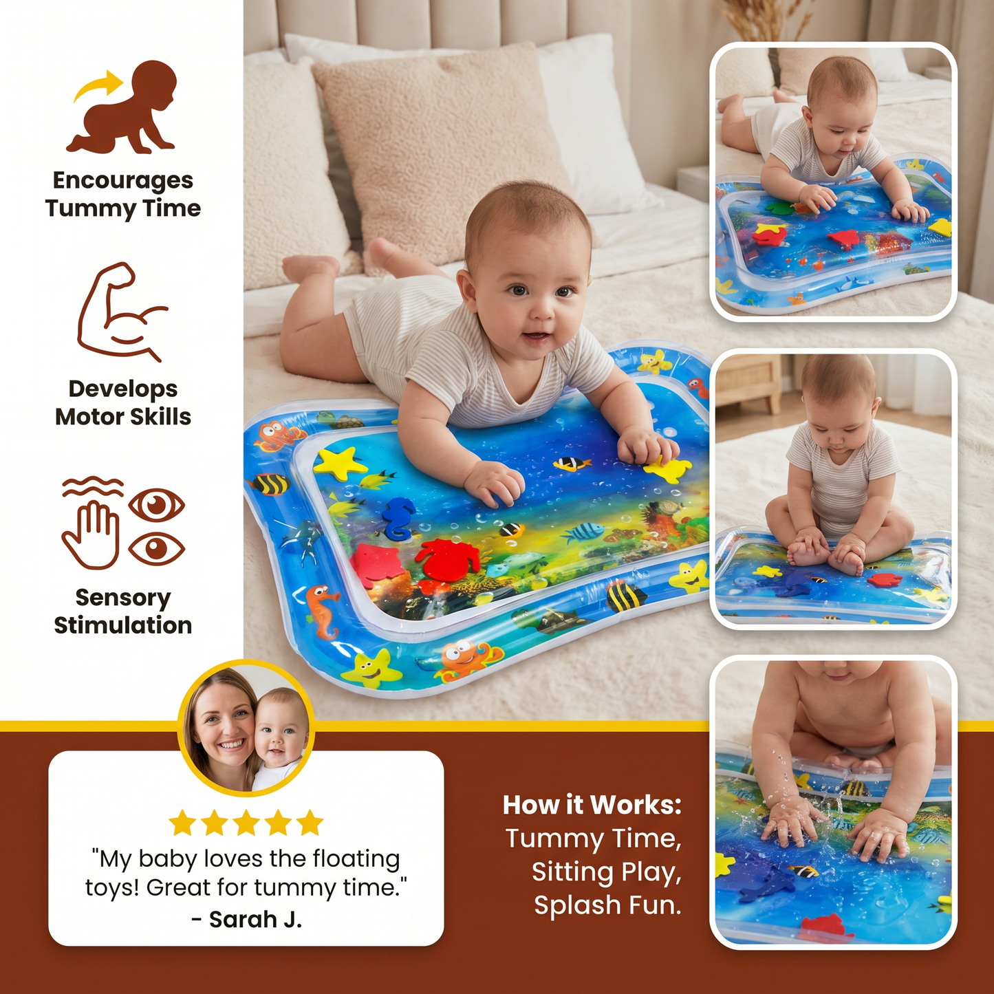 Water Mat – Tummy Time for Kids