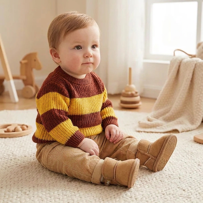Fleece-Lined Baby Winter Boots with Soft, Non-Slip Soles