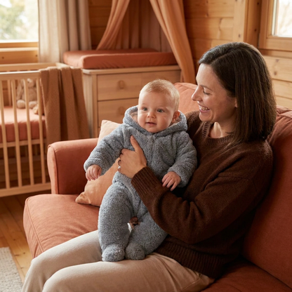 Soft & Cozy Baby Bear Hooded Jumpsuit