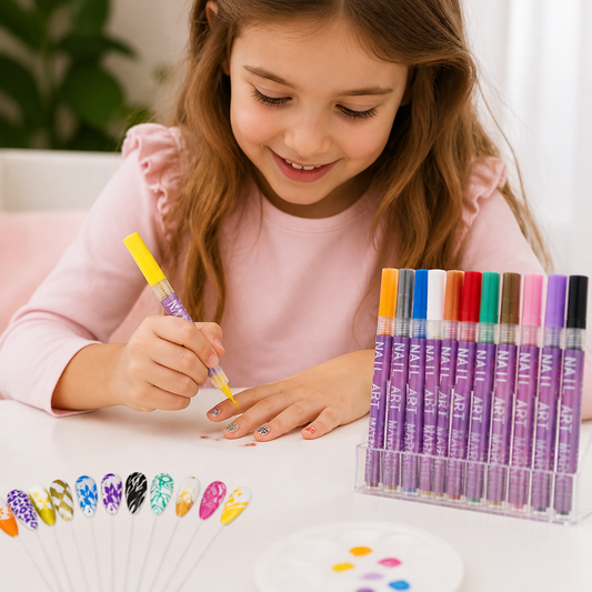 Nail Art Marker Set with Precision Tip – Acrylic Pens for Detailed Nail Designs