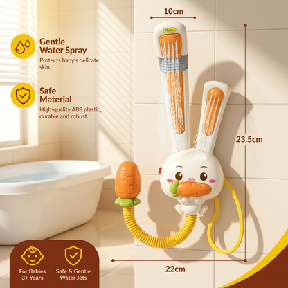 Baby Shower Toy with Bunny Design and Carrot Spray Head