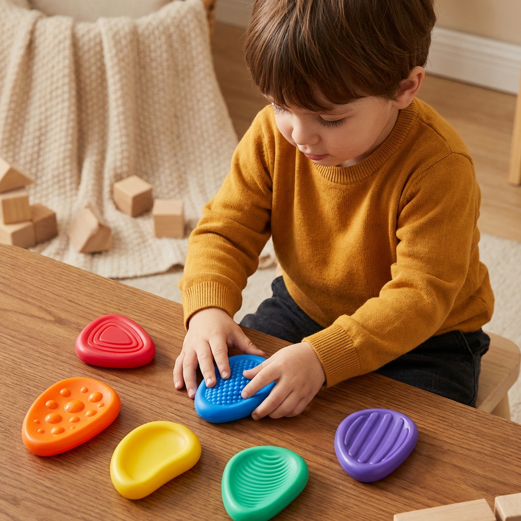 Sensory Stones for Kids – Textured Touch & Feel Learning Toy for Early Development