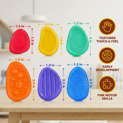 Sensory Stones for Kids – Textured Touch & Feel Learning Toy for Early Development