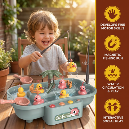 Interactive Fishing Game Toy for Kids – Water Play Set with Rods