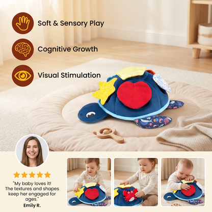 Montessori Turtle Activity Toy – Soft Sensory Play for Kids