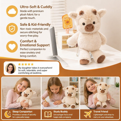 Running Calf Plush Toy – Soft Cartoon Stuffed Animal & Soothing Companion for Kids
