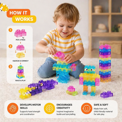 Sensory Soft Building Blocks for Kids – Soft, Squeezable Learning Blocks for Play & Fun