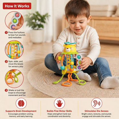Pull-Along Baby Rattle – Cute Educational Toy for Early Development