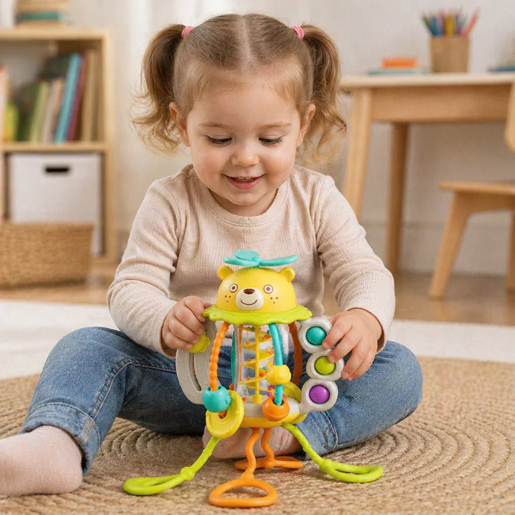 Pull-Along Baby Rattle – Cute Educational Toy for Early Development
