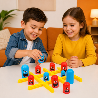 Monster Tic-Tac-Toe Board Game for Kids – Fun 2-Player Strategy Game