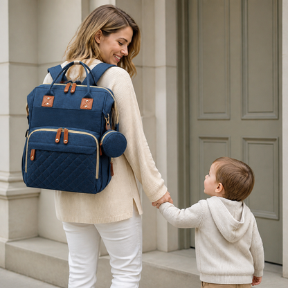 3-in-1 Travel Diaper Backpack with Foldable Baby Bed – Perfect for On-the-Go Parents