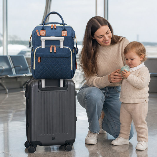 3-in-1 Travel Diaper Backpack with Foldable Baby Bed – Perfect for On-the-Go Parents