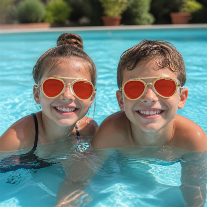 Pro Aviator Swim Goggles – UV400 Protection, Anti-Fog & Full Coverage Fit