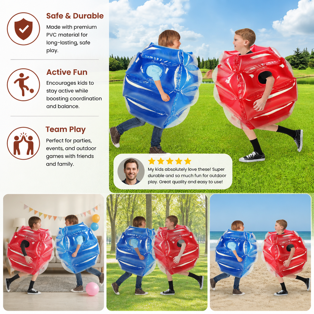 Inflatable Bumper Ball Suit for Kids – 2 Player Outdoor Collision Game