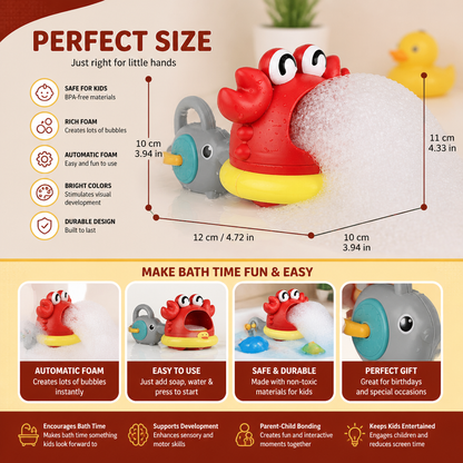Cute Bubble Bath Toy for Kids – Automatic Foam Maker for Water & Bath Fun