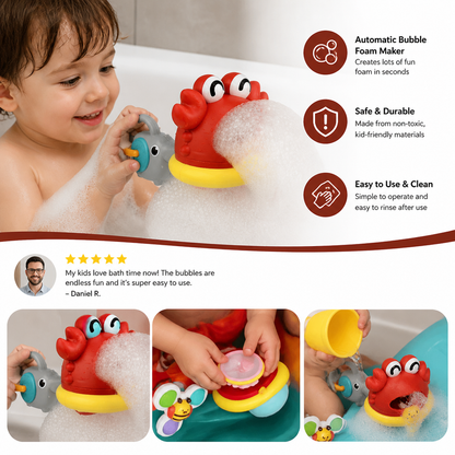 Cute Bubble Bath Toy for Kids – Automatic Foam Maker for Water & Bath Fun