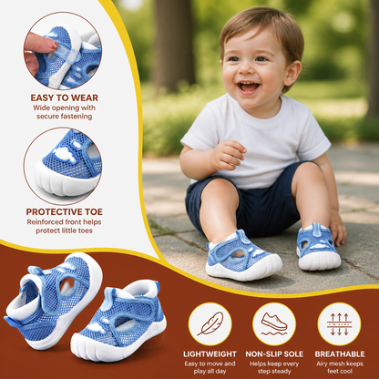Summer Baby Sandals with Non-Slip Soles and Velcro Fastenings