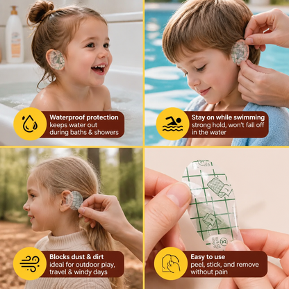 Waterproof ear protection film for children