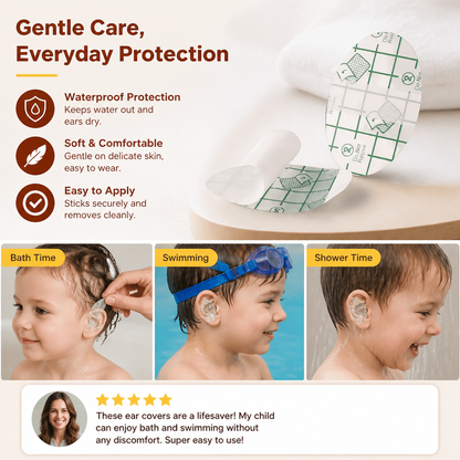 Waterproof ear protection film for children