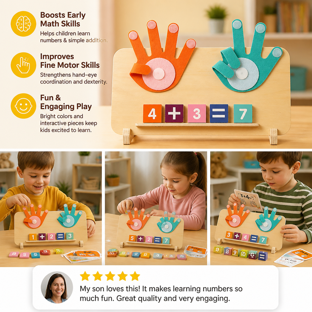 Wooden Finger Counting Board
