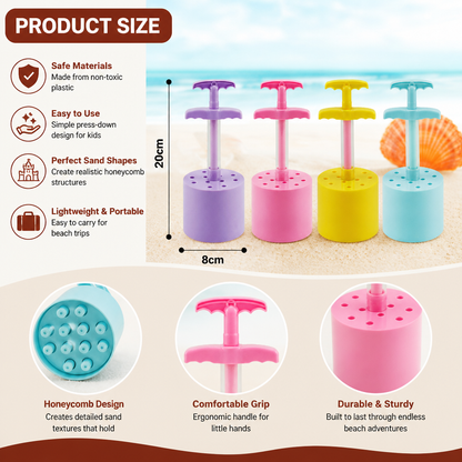 Honeycomb Sand Castle Maker – Sand Mold for Kids