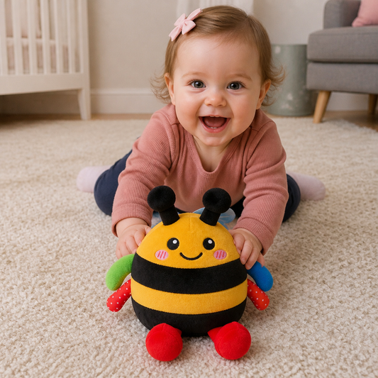 Interactive Musical Tummy Time Bee Plush Toy