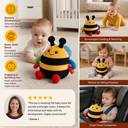 Interactive Musical Tummy Time Bee Plush Toy