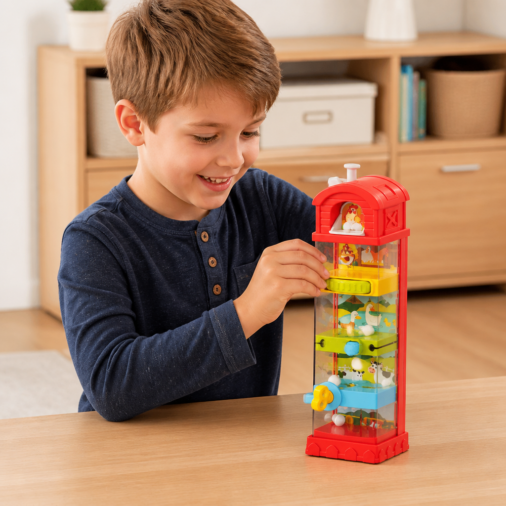 Interactive Farm Ball Run Toy for Fine Motor & Problem-Solving Skills