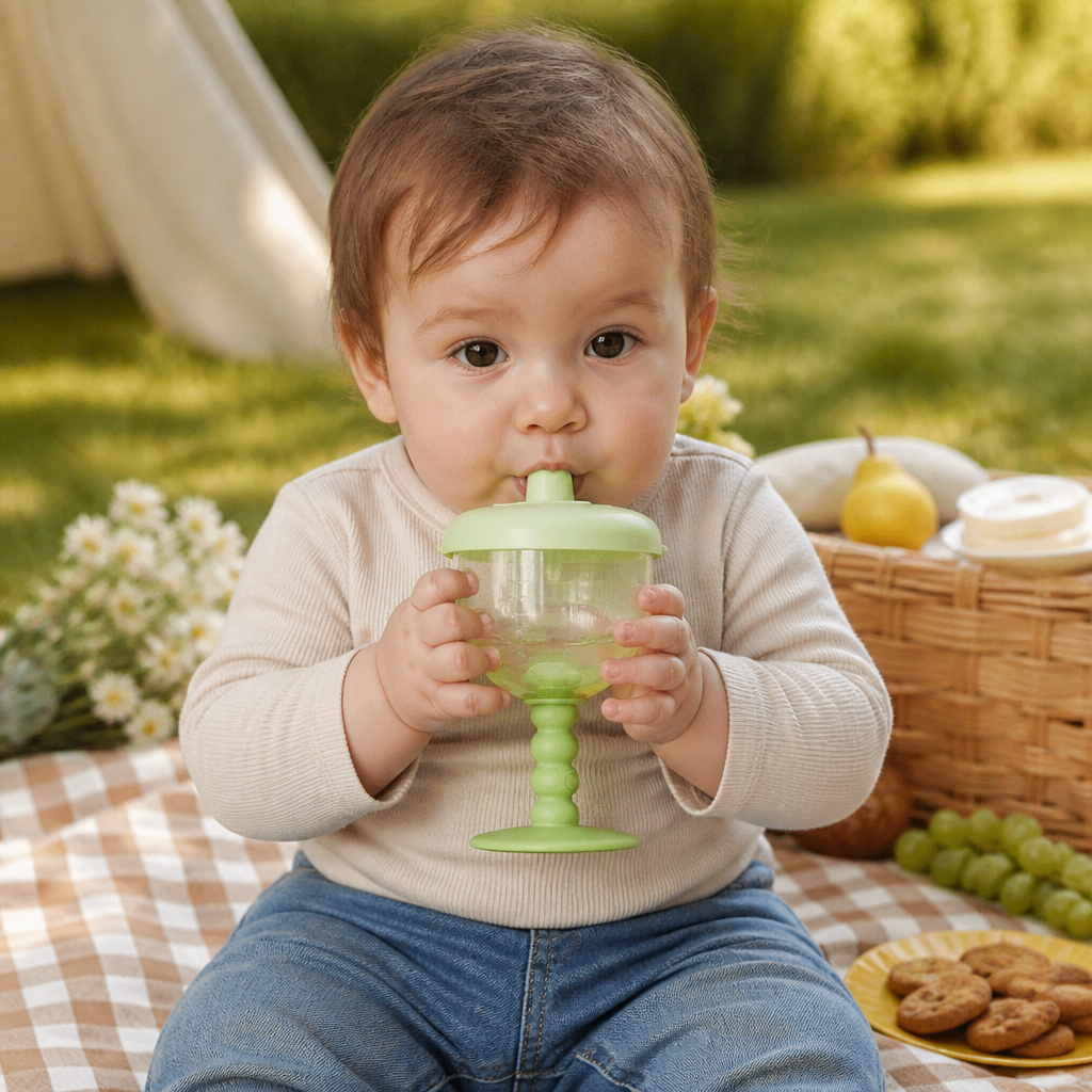 Spill-Proof Baby Straw Training Cup