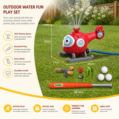 Baseball Water Fun Sprinkler Play Set