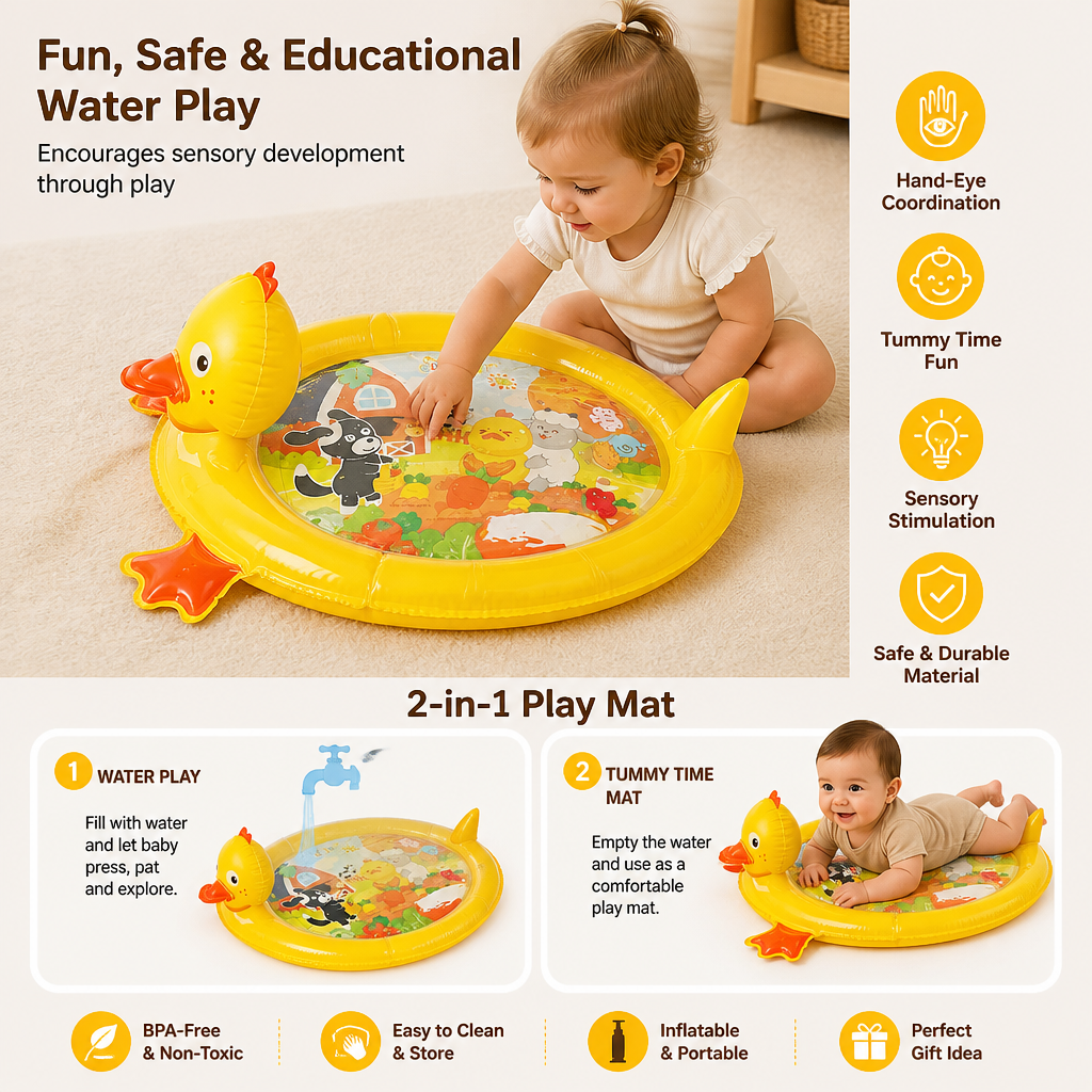 2-in-1 Duck Water Play Mat